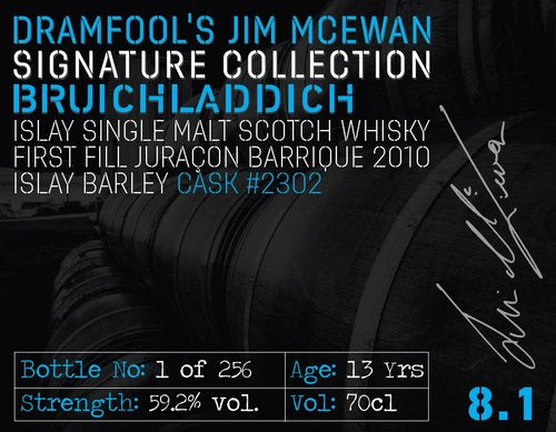 Jim McEwan Signature Collection 8.1 Bruichladdich 2010 Islay Barley 1st fill Jurançon Barrique - Whiskylander