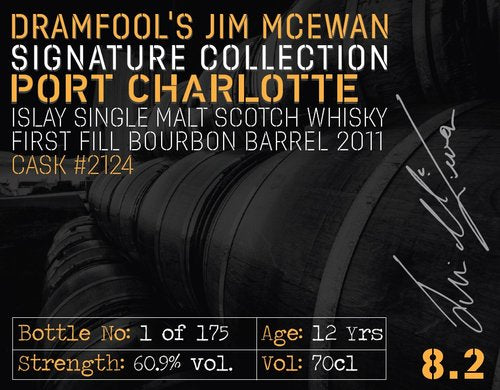 Jim McEwan Signature Collection 8.2 Port Charlotte 2011 1st fill Bourbon Barrel - Whiskylander